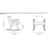 Fabric rocking chair with armrests Labiszyn