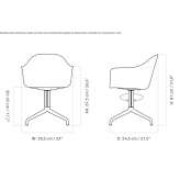 Swivel chair with armrests Zavrc