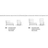 Fabric lounger Tarcaia