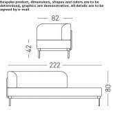 Upholstered fabric sofa with removable cover Nordholz