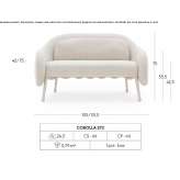 Mała sofa z tkaniny Walsden