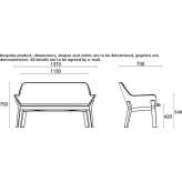 Mała sofa z tkaniny Guessing