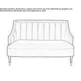 Aksamitna mała sofa Cigole