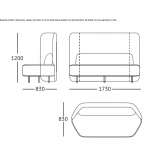 Small acrylic sofa with high backrest Cache