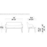 Mała sofa z ekoskóry Buique