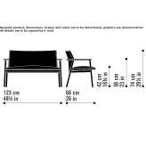 Mała sofa z tkaniny Carnaiba