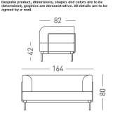 Small fabric sofa Nordholz