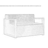 Small fabric sofa Westheim