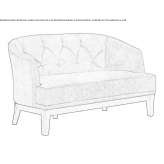 A small sofa made of quilted fabric Albert