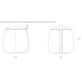Round fabric pouf with fire-resistant lining Villigen