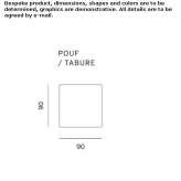 Tapicerowana pufa Brehme