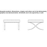 Leather footstool Caslano