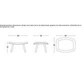 Upholstered footstool Oceano
