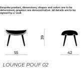 Footstool upholstered with synthetic material Knezdub