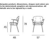 Ash chair with armrests Sturkoe