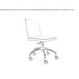 Leather swivel chair with a five-star base Usquert