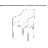 Fabric chair with armrests Tuusula