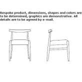 Wooden chair with integrated cushion Kaypak
