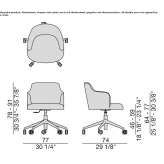 Swivel chair with 5-star base and wheels Kraskovo