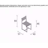 Chair made of steel and PVC Luynes