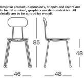 Stackable polypropylene chair Yago