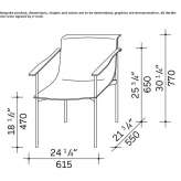 Chair with armrests Corni