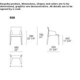 Tanned leather chair with armrests Surcin