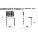 Aluminiowe krzesło z możliwością sztaplowania Secas