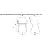 Upholstered chair with armrests Luetzen
