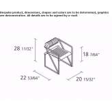 Perforated metal chair with armrests Fadd