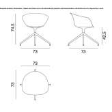 Polypropylene chair on trestles Brejinho