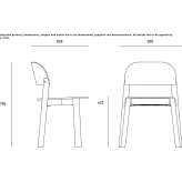 Krzesło jesionowe z otwartym oparciem i możliwością sztaplowania Sincan