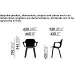 Polypropylene chair with armrests Herran