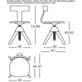 Height adjustable chair Cobar