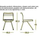 Steel chair with elastic straps with polyester thread Dalby