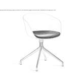 Swivel chair made of polypropylene with integrated cushion Belcesti