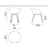 Ergonomic polypropylene chair Brejinho