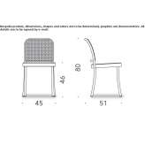 Aluminiowe krzesło z możliwością sztaplowania Nephi