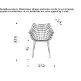 Leather chair with armrests Abda