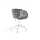 Swivel, upholstered chair with height adjustment Belcesti