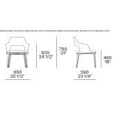 Chair upholstered in fabric with armrests Rawicz