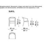 Wooden chair with armrests Garleni