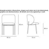 Polyester chair with armrests Severac