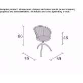 Swivel chair on trestles Zabrisce
