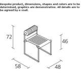 Perforated metal chair Fadd