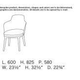 Krzesło tapicerowane z podłokietnikami Poliana