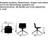 Polypropylene chair on trestles Slonim