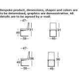 Leather chair on supports with armrests Kalnik