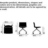 Polypropylene chair on wheels Slonim