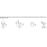 Leather chair with 4-star base with armrests Hardegg